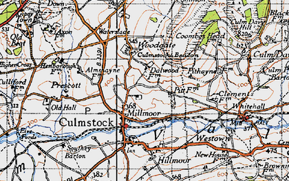 Old map of Millmoor in 1946