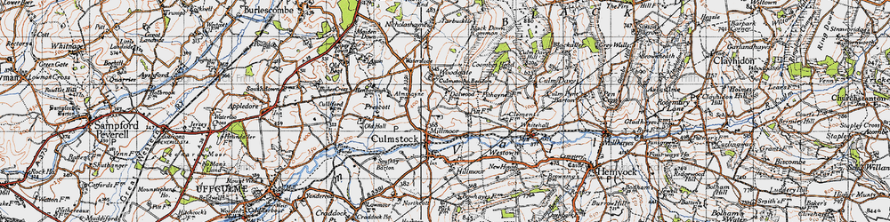 Old map of Millmoor in 1946