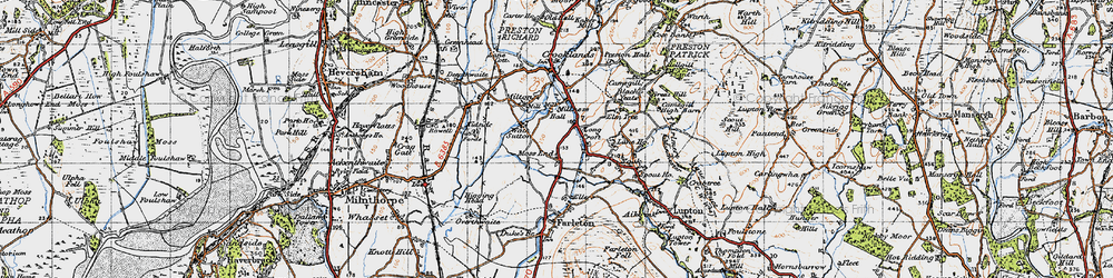 Old map of Millness in 1947