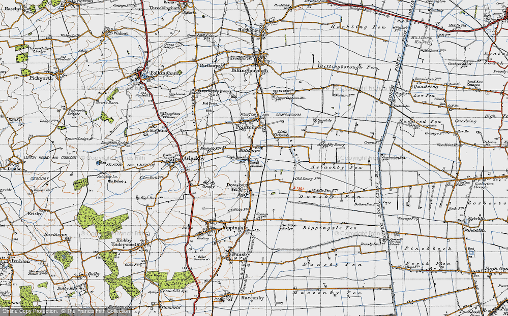 Old Map of Millthorpe, 1946 in 1946