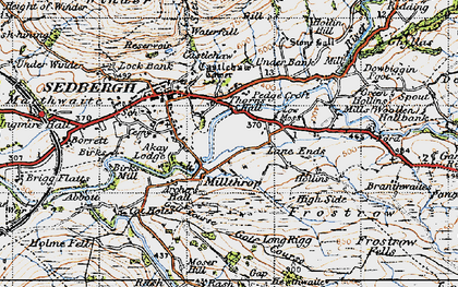 Old map of Millthrop in 1947
