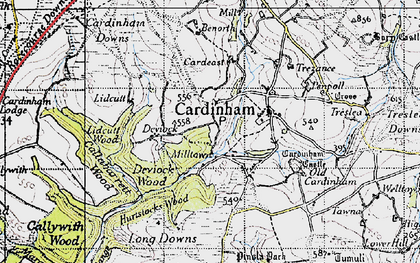 Old map of Milltown in 1946