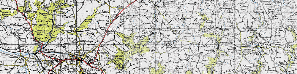 Old map of Deviock in 1946