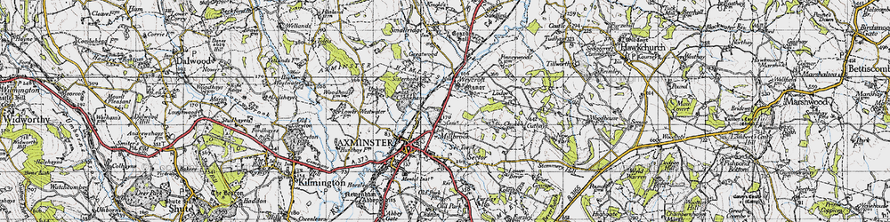 Old map of Millwey Rise in 1945