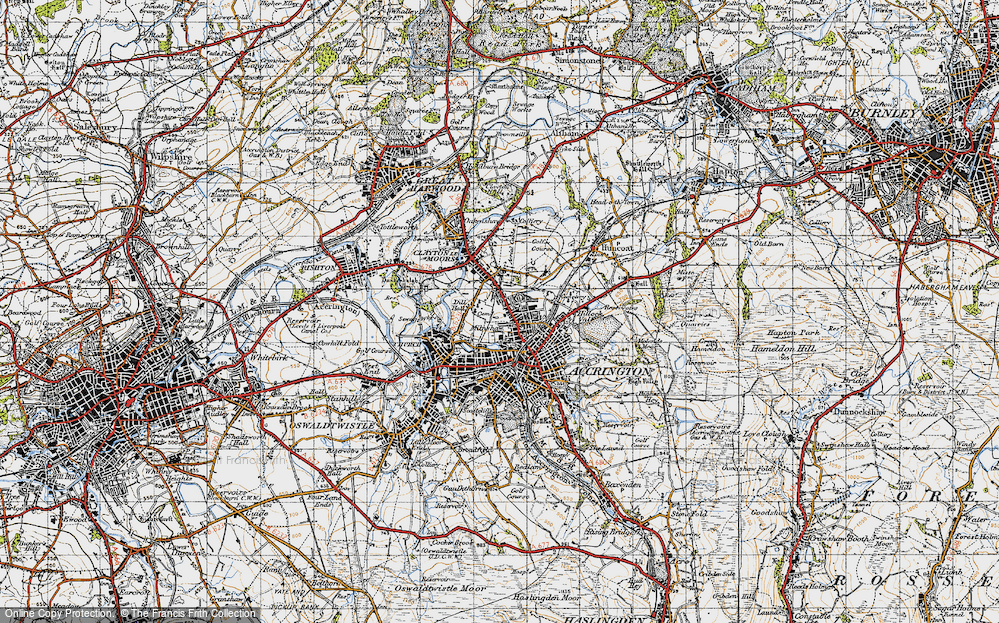 Old Map of Milnshaw, 1947 in 1947