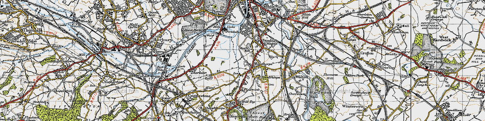 Old map of Milnthorpe in 1947