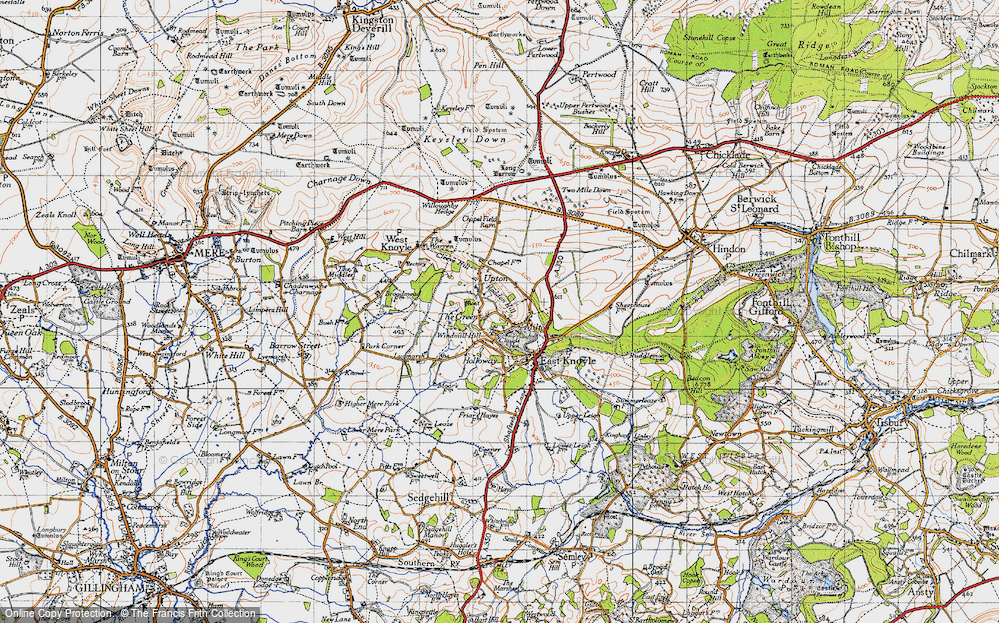 Old Map of Milton, 1945 in 1945