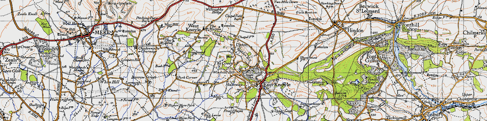 Old map of Milton in 1945