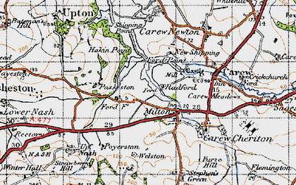 Old map of Milton in 1946