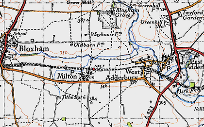 Old map of Milton in 1946