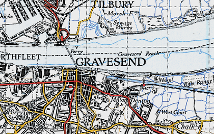 Old map of Milton in 1946