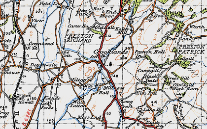 Old map of Milton in 1947