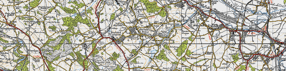 Old map of Milton in 1947