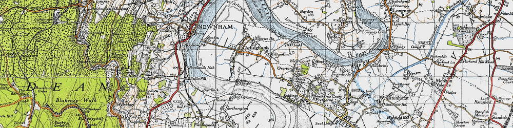 Old map of Milton End in 1946