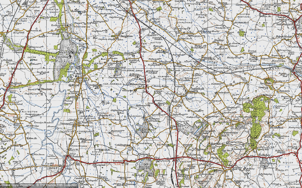 Old Map of Milton Green, 1947 in 1947