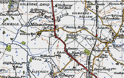 Old map of Milton Green in 1947