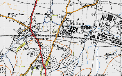 Old map of Milton Heights in 1947