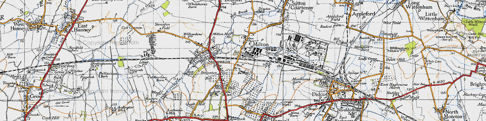Old map of Milton Heights in 1947
