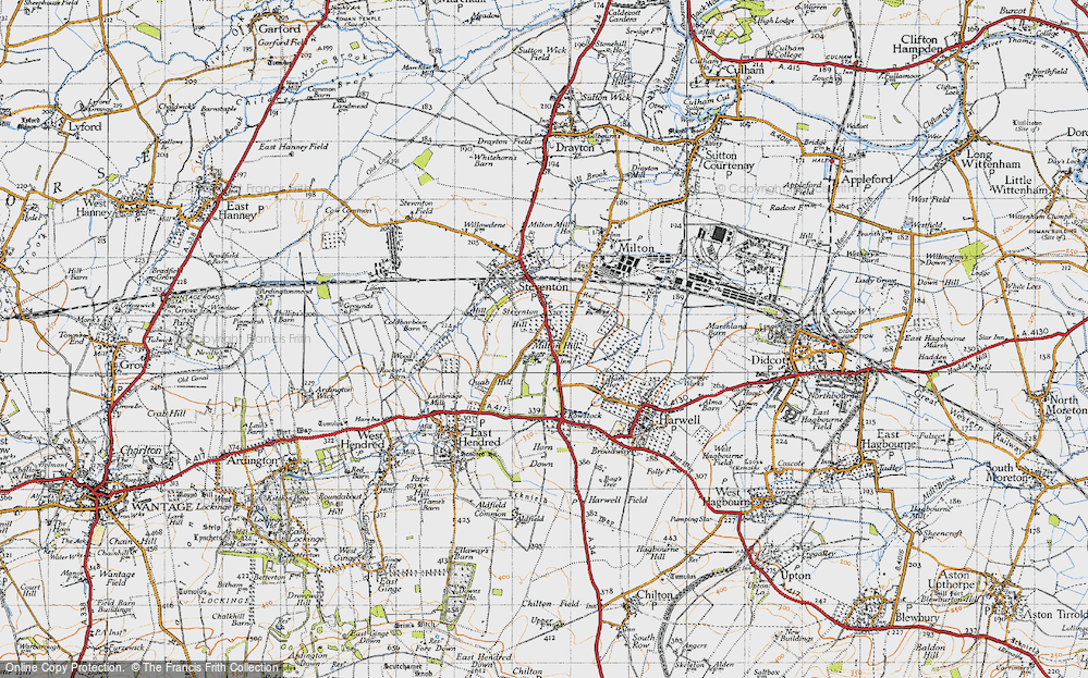 Old Map of Milton Hill, 1947 in 1947