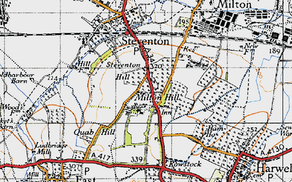 Old map of Milton Hill in 1947