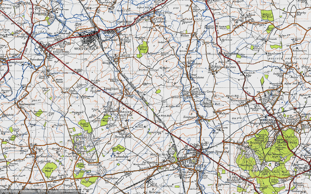 Old Map of Milton Keynes, 1946 in 1946