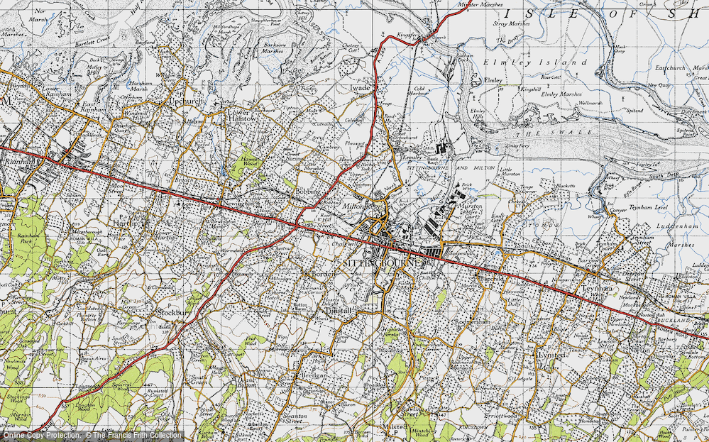 Old Map of Milton Regis, 1946 in 1946