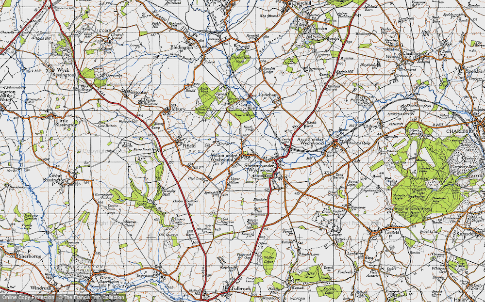 Old Map of Milton under Wychwood, 1946 in 1946