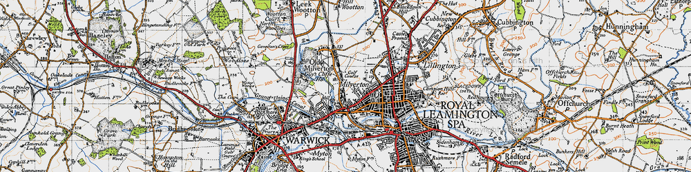 Old map of Milverton in 1946