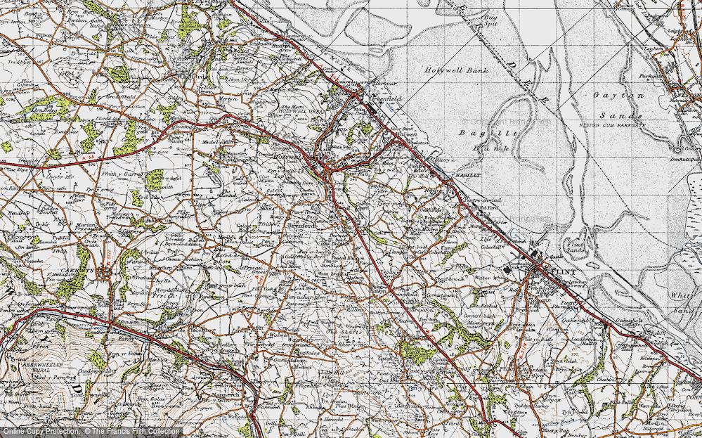 Old Map of Milwr, 1947 in 1947