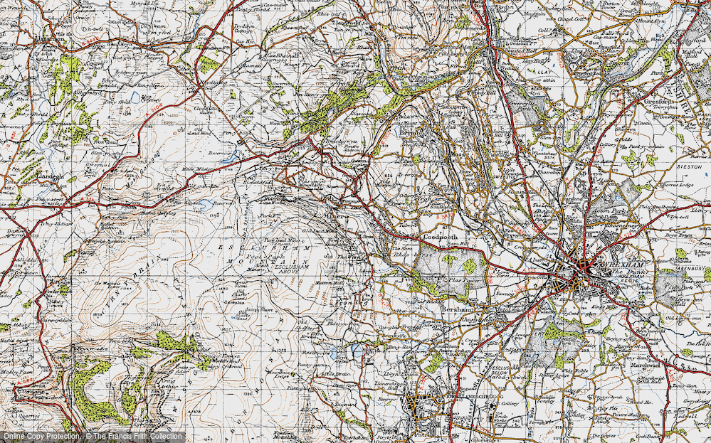 Old Map of Minera, 1947 in 1947