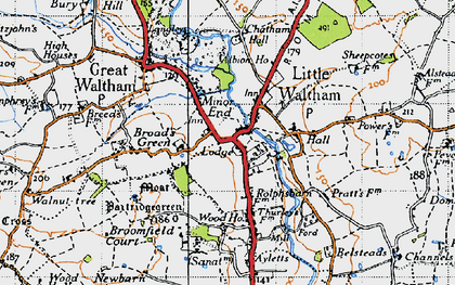 Old map of Minnow End in 1945