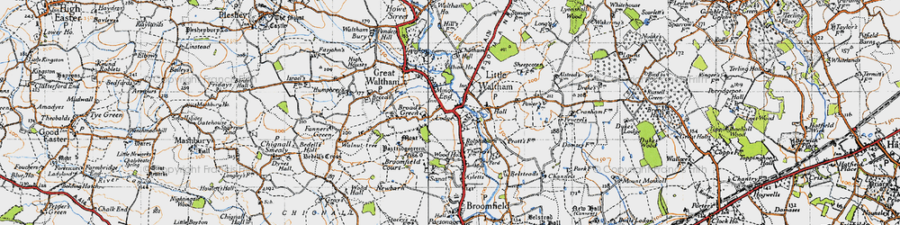 Old map of Minnow End in 1945