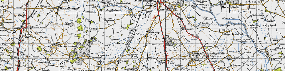 Old map of Minskip in 1947