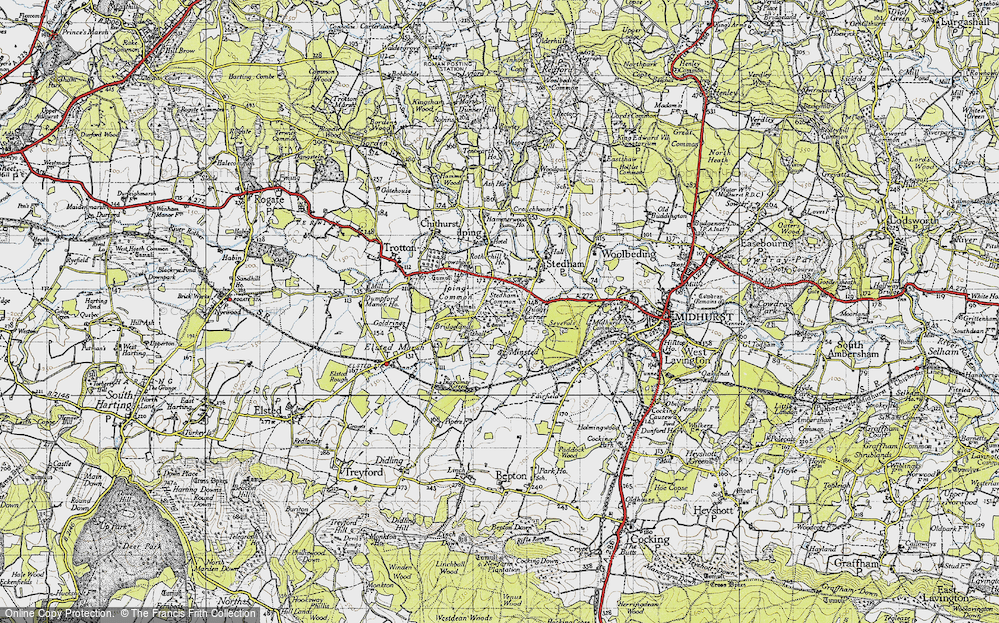 Old Map of Minsted, 1945 in 1945