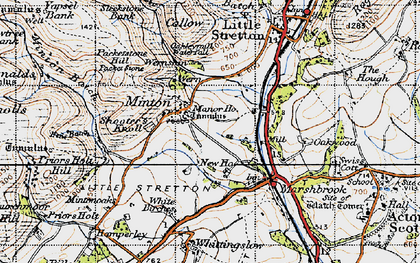 Old map of Oakwood in 1947