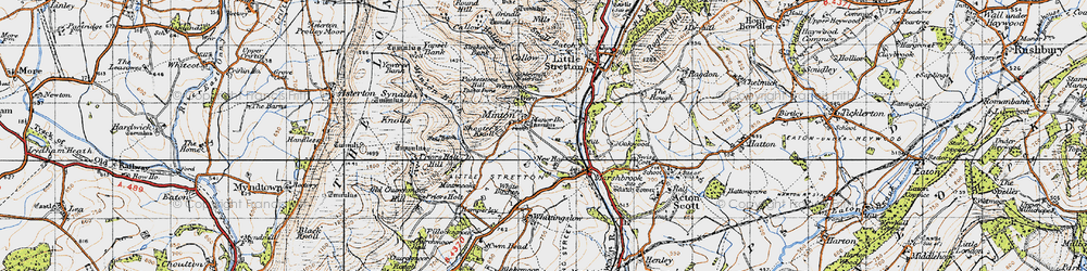 Old map of Oakwood in 1947