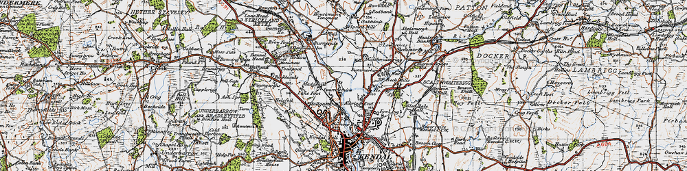 Old map of Mintsfeet in 1947