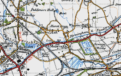 Old map of Minworth in 1946