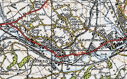 Old map of Mirfield in 1947