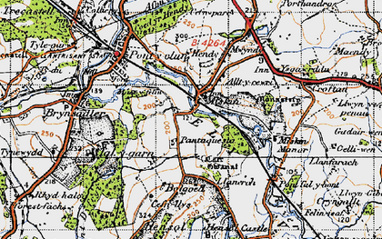 Old map of Miskin in 1947