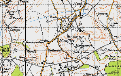 Old map of Misselfore in 1940