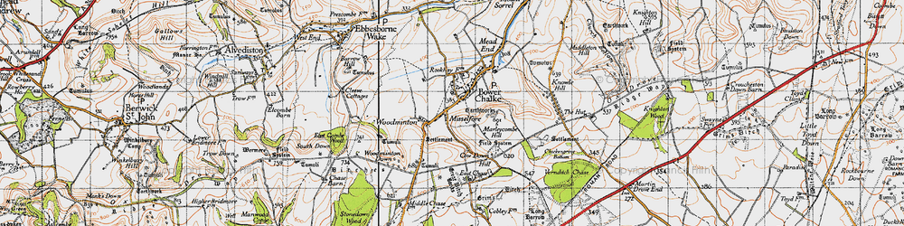 Old map of Misselfore in 1940
