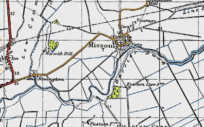 Old map of Misson in 1947