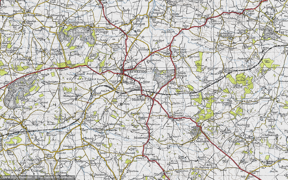 Old Map of Misterton, 1945 in 1945