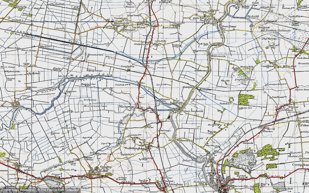 Old Map of Misterton Soss, 1947 in 1947