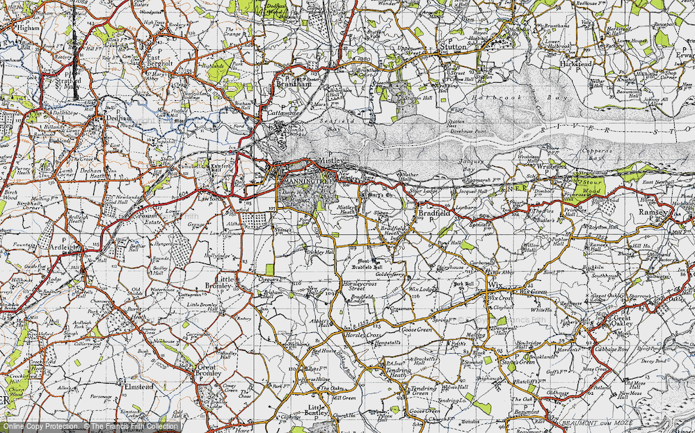 Old Map of Mistley Heath, 1946 in 1946