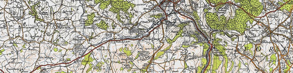 Old map of Mitchel Troy in 1946