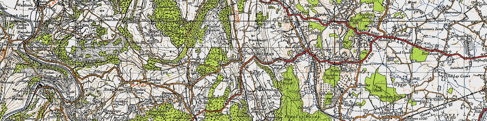 Old map of Mitcheldean in 1947