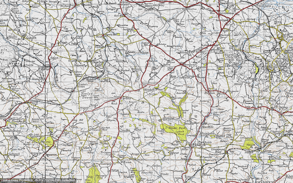 Old Map of Historic Map covering Winsford in 1946