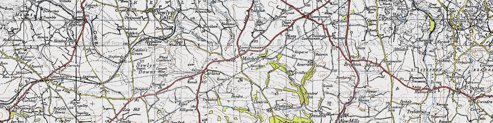 Old map of Mitchell in 1946